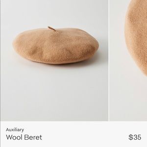 Grey Aritzia Wool Beret - NWT